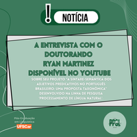Entrevista com o doutorando Ryan Martinez está disponível no Youtube