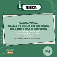 Palestra virtual - Redação no Enem: o que essa prática tem a dizer à aula de português?