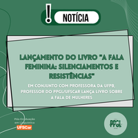 Lançamento do livro "A fala feminina: silenciamentos e resistências"