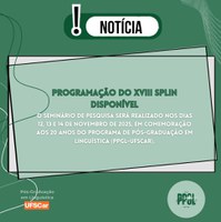 Baixe o Caderno de Resumos do XVIII SPLin