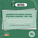 Inscrições para segunda chamada do Doutorado Sanduíche - PDSE - 2026