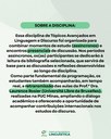 Disciplina Tópicos Avançados 2