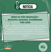 Censo da Pós-Graduação -  iniciativa nacional coordenada por CAPES