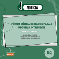 Ciência de Dados para a Indústria Inteligente” – São Carlos, 2 de outubro