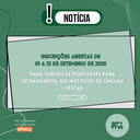 Cursos de português para estrangeiros - semestre 02/2025 - Instituto de Línguas UFSCar