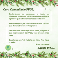 Mensagem de fim de ano da equipe PPGL