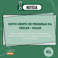 Novo grupo de pesquisas da UFSCar - SOLAR