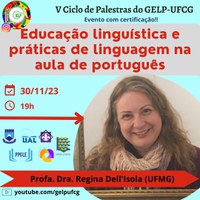 Palestra virtual - Educação linguística e práticas de linguagem na aula de português