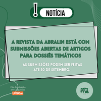 Submissão de artigos para dossiês temáticos: Revista da Abralin