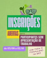 Abertura das inscrições sem apresentação de trabalho para o XIX SPLin e VII SeL