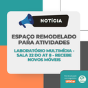 Espaço remodelado para atividades