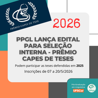 PPGL lança edital para o Prêmio CAPES de Teses - Edição 2026