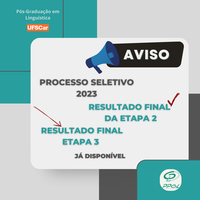 Processo seletivo 2023 - Resultado da 2a e 3a etapas