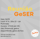 Reunião do Grupo de Pesquisa GeSER